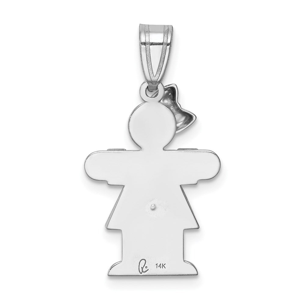 14k White Gold AAA Diamond Pendant
