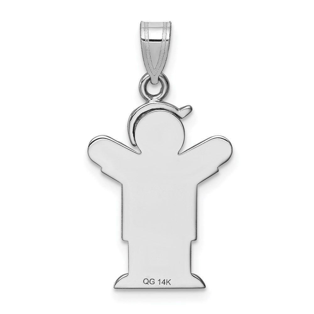 14k White Gold AAA Diamond Pendant