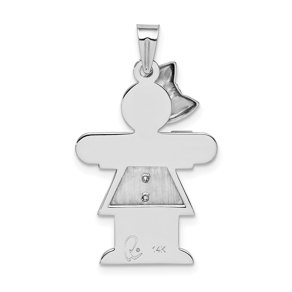 14k White Gold AA Diamond Pendant