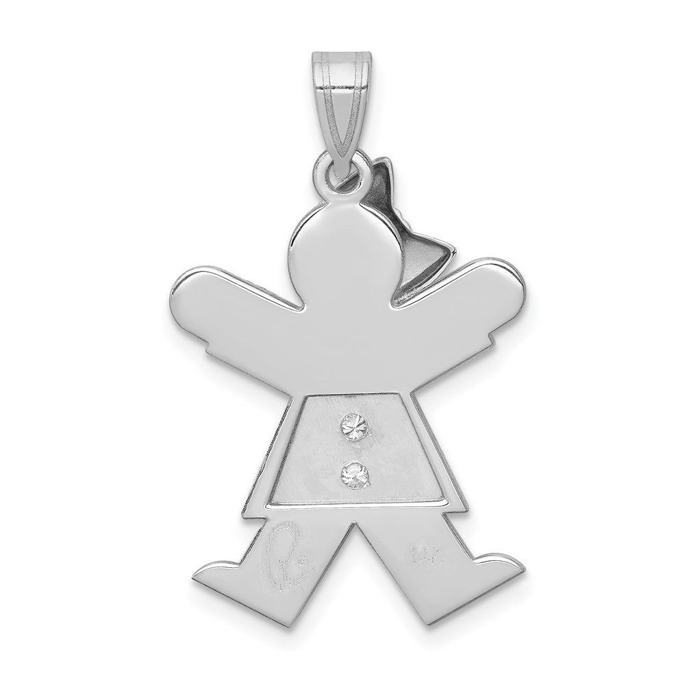 14k White Gold AA Diamond Pendant