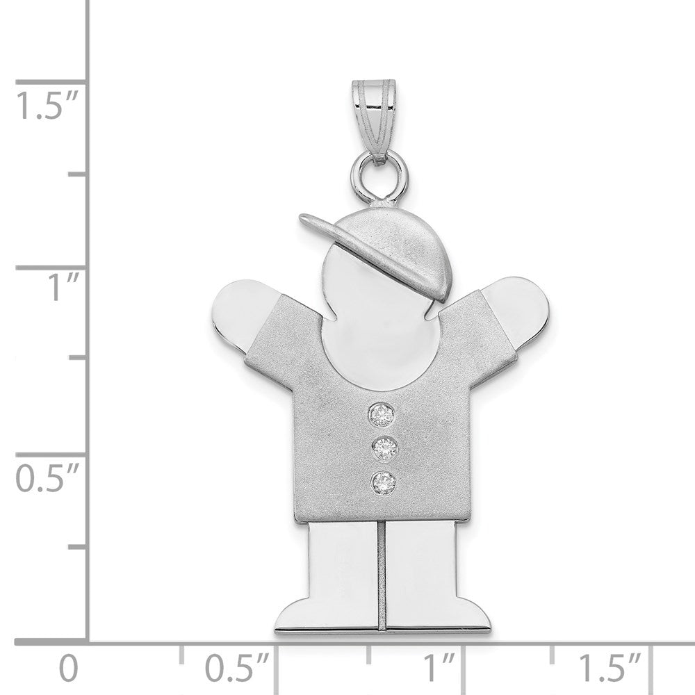 14k White Gold VS Diamond Pendant