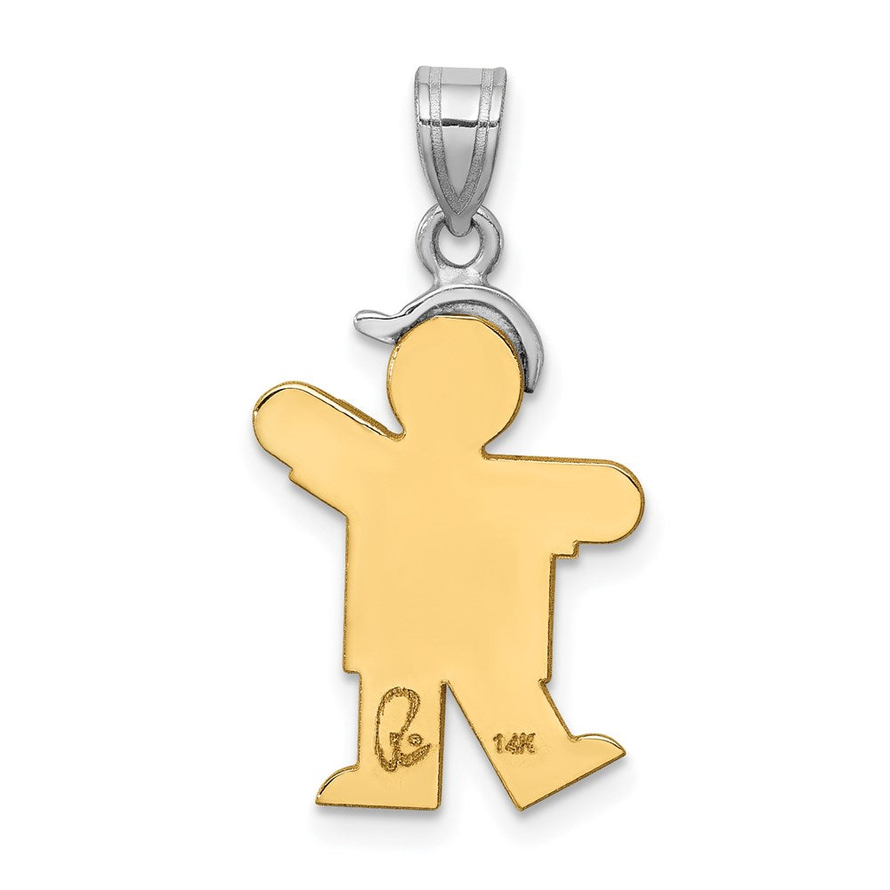 14k Two-tone VS Diamond Pendant