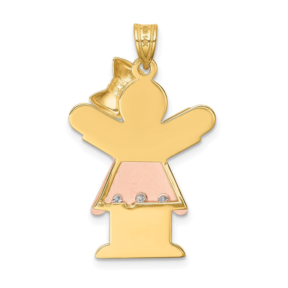 14k Two-tone VS Diamond Pendant