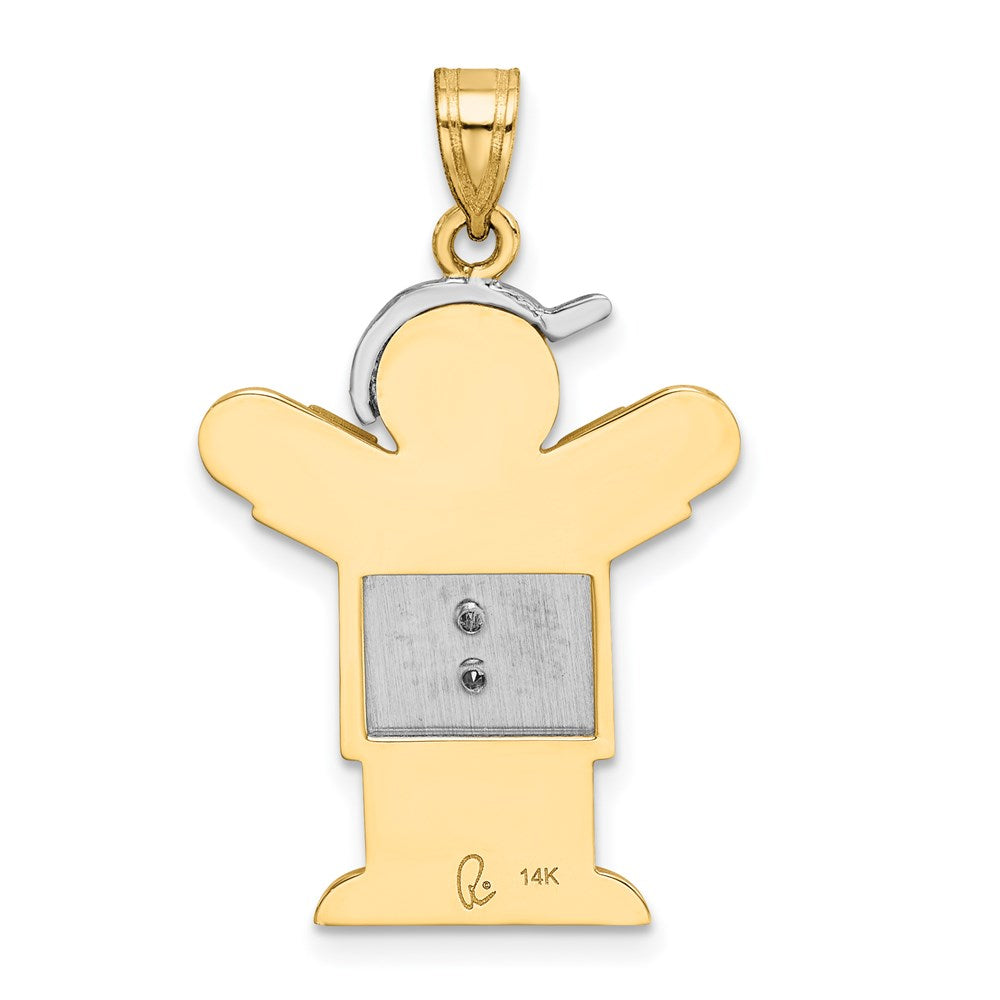 14k Two-tone VS Diamond Pendant