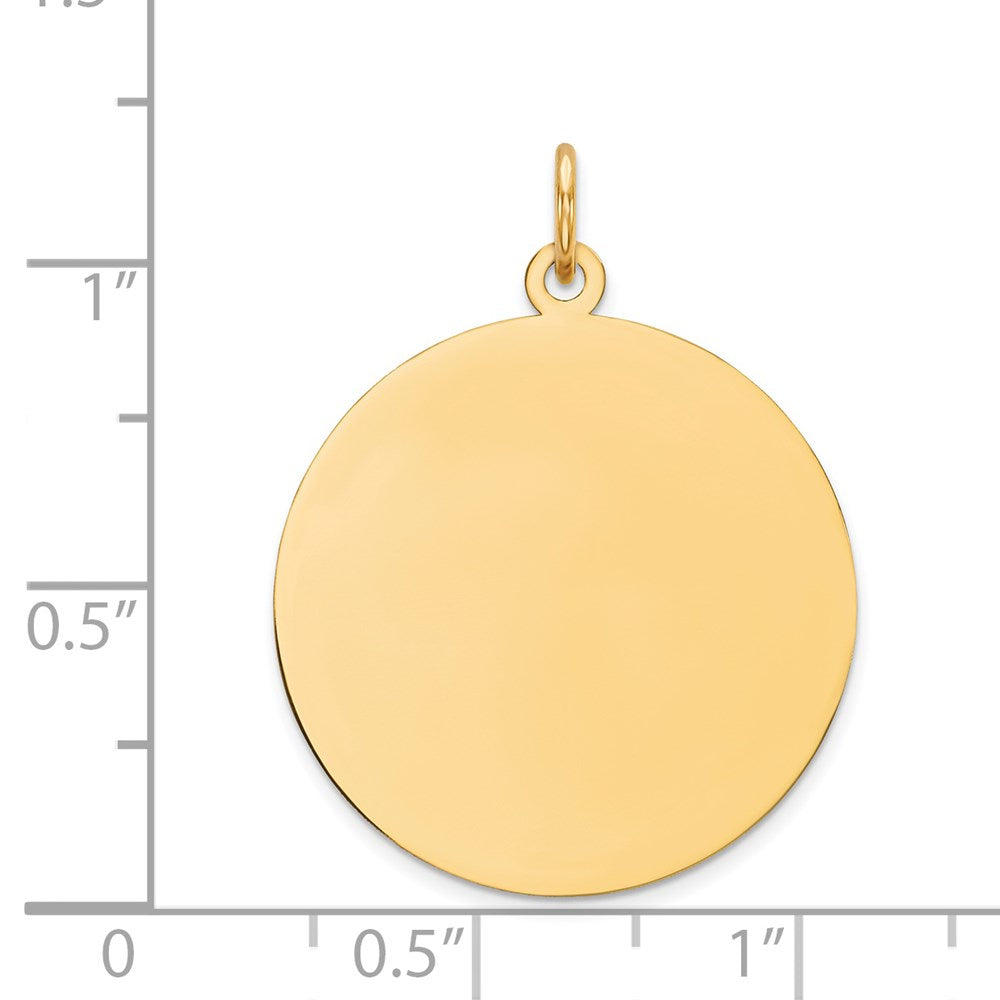 14k Plain .009 Gauge Circular Engravable Disc Charm