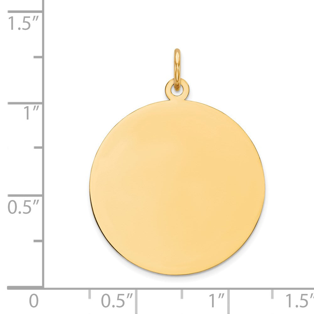 14k Plain .013 Gauge Circular Engravable Disc Charm