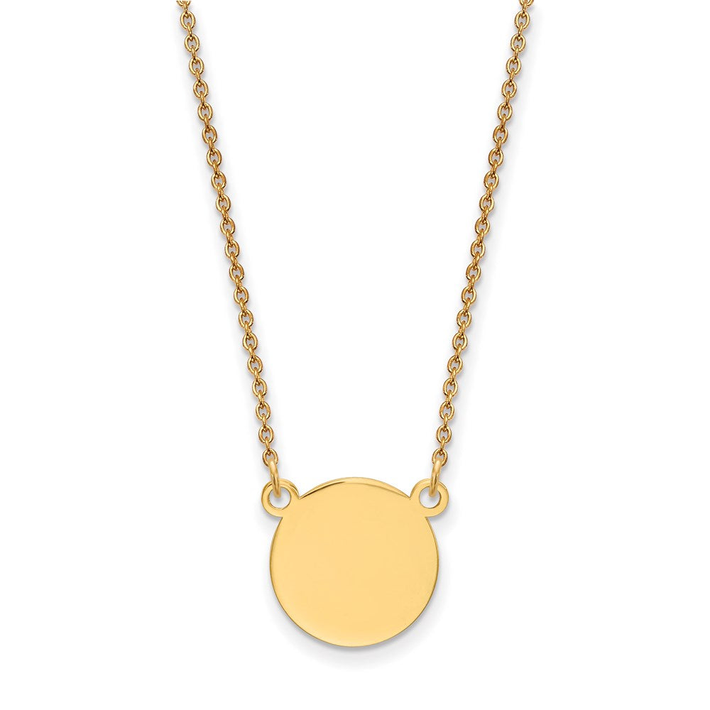 14k Plain .018 Gauge Circular Engravable Disc 18in Necklace