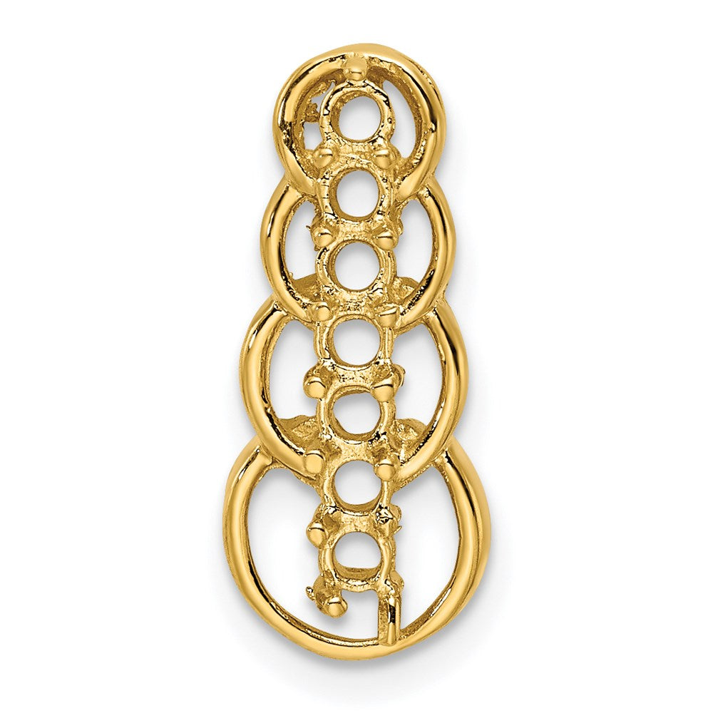 14k 7 Genuine Stone Family Pendant