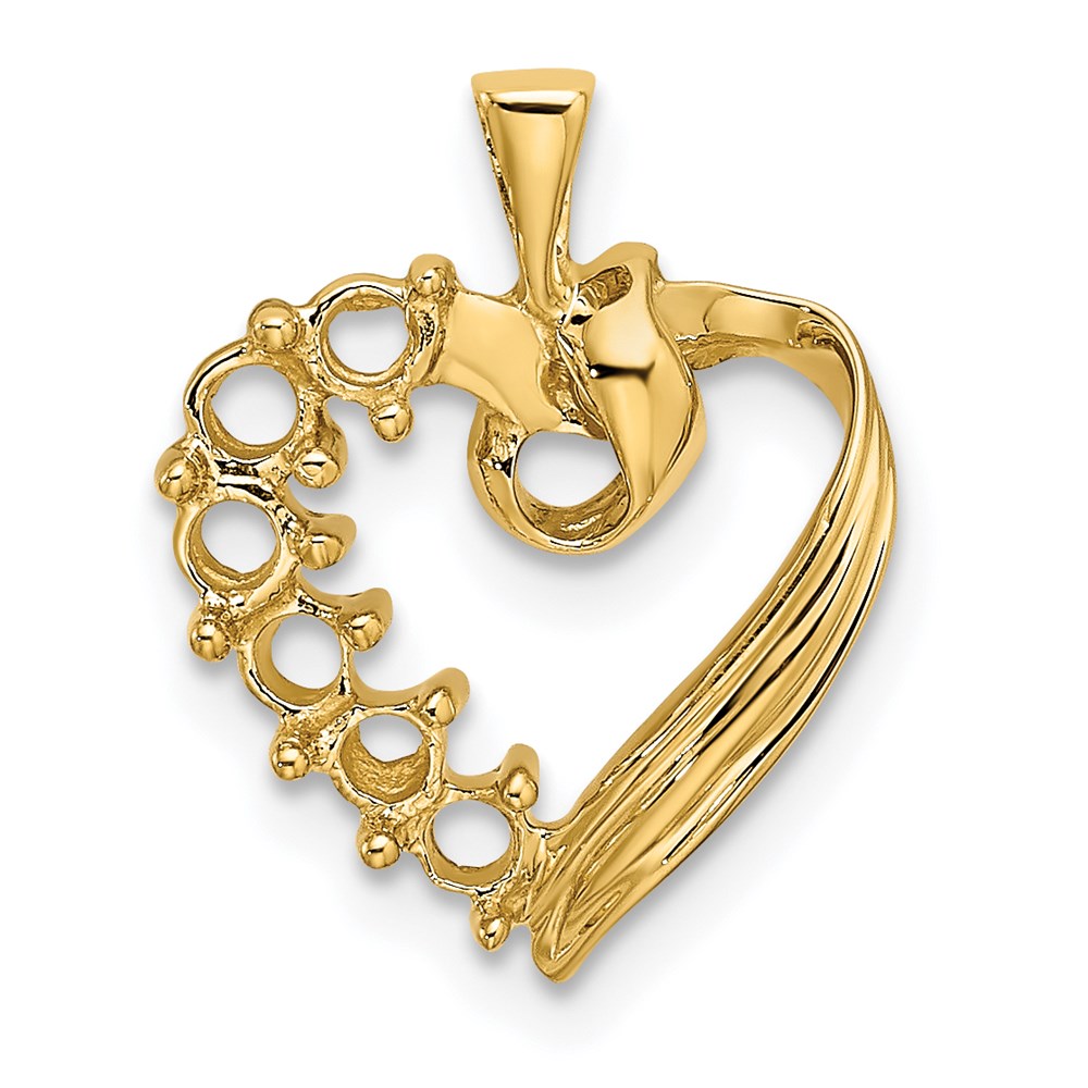 14ky 6 Genuine Stone Family Pendant