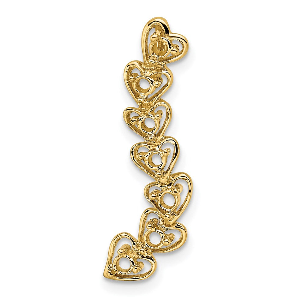 14k 7 Synthetic Stone Family Pendant