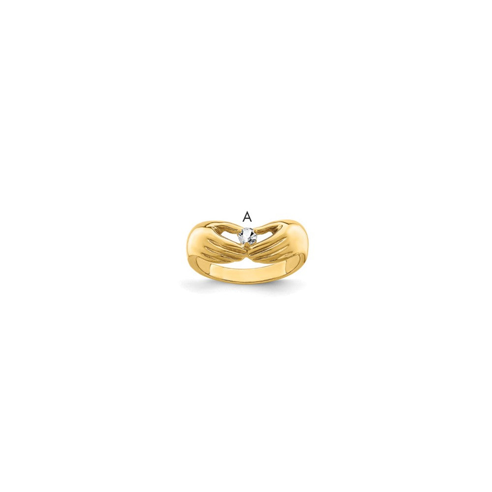 14k 1 Genuine Stone Family Ring