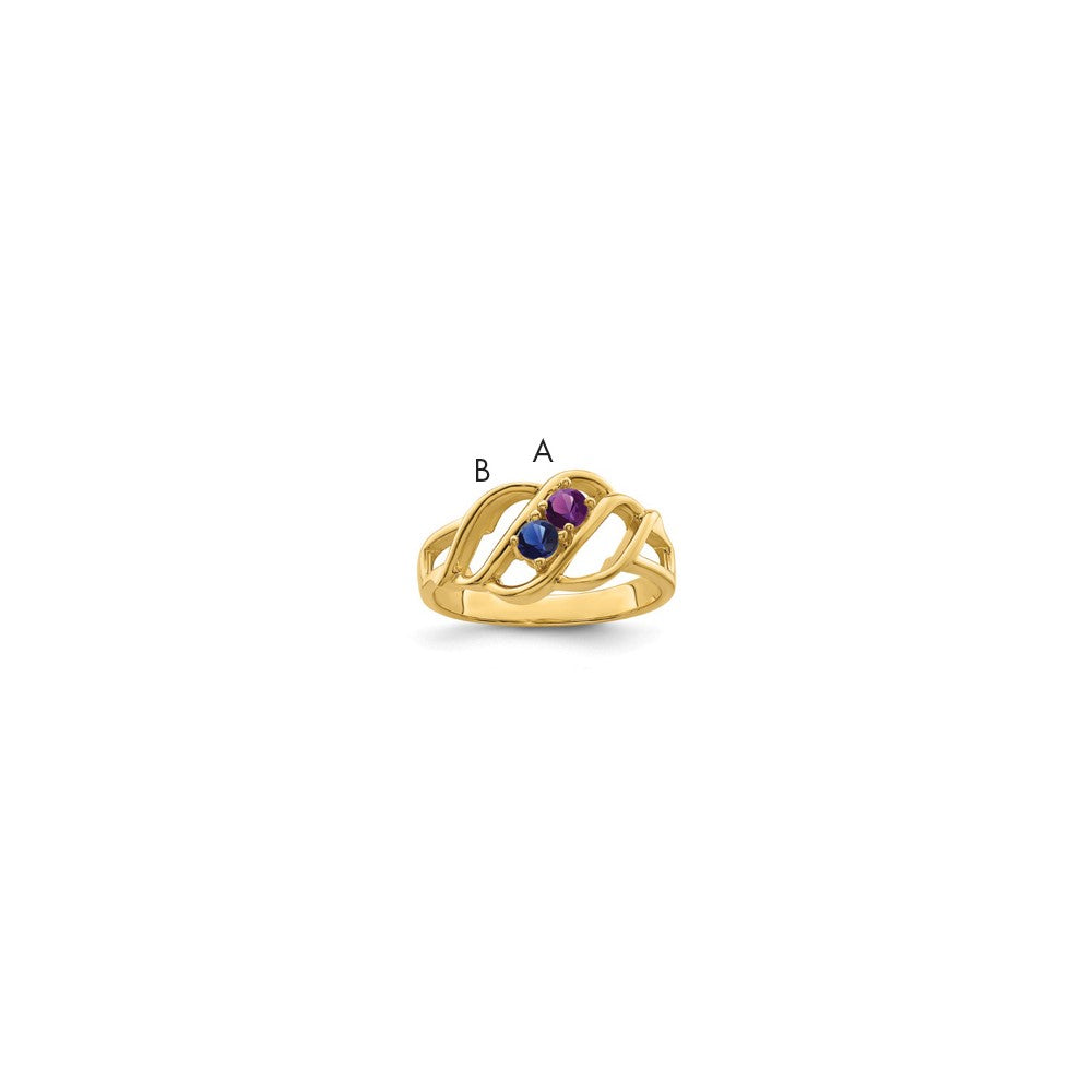 14k Synthetic Family Jewelry Ring