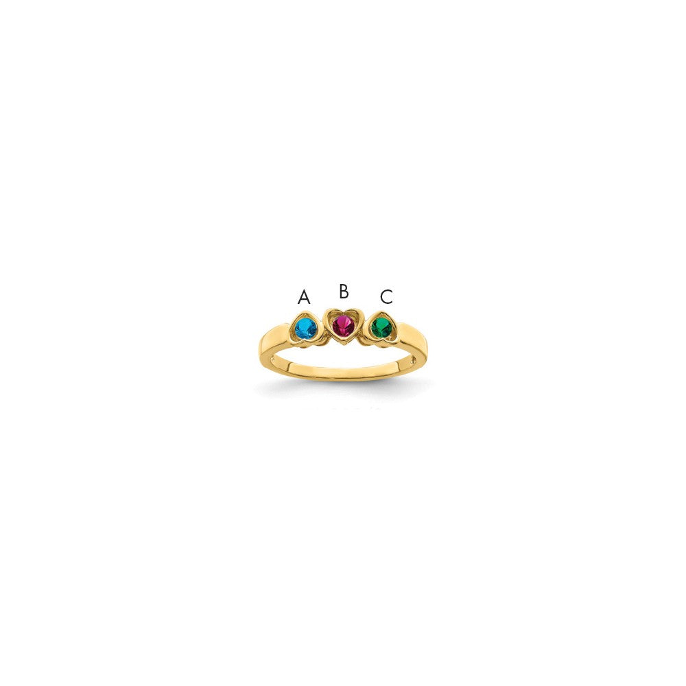 14k Synthetic Family Jewelry Ring