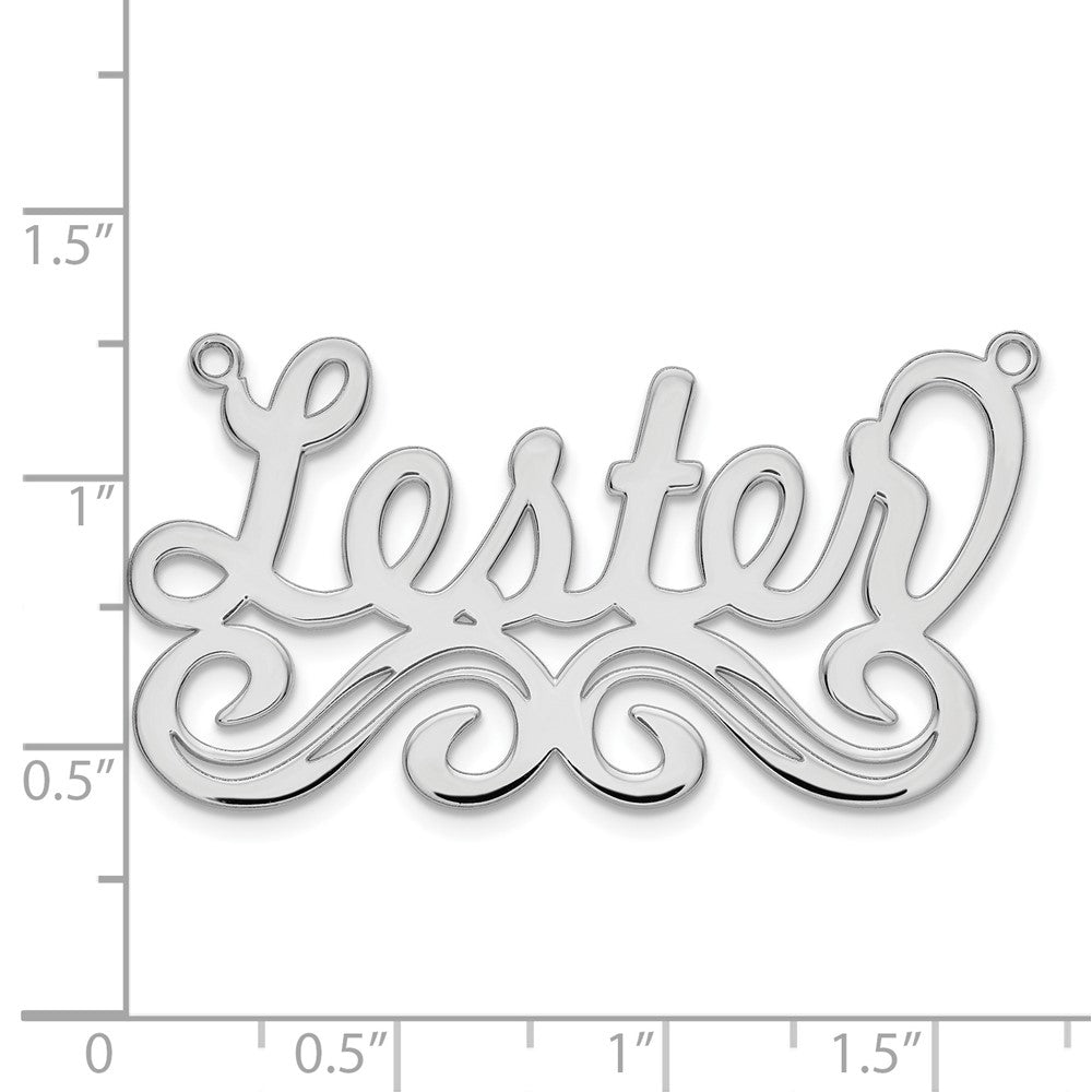 14k White Gold Large Polished Name Plate