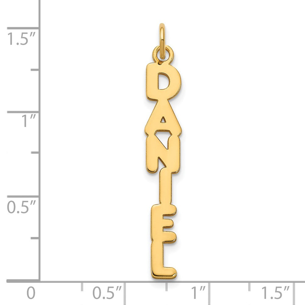 14k Yellow Gold Kimberly Font Name Plate Charm