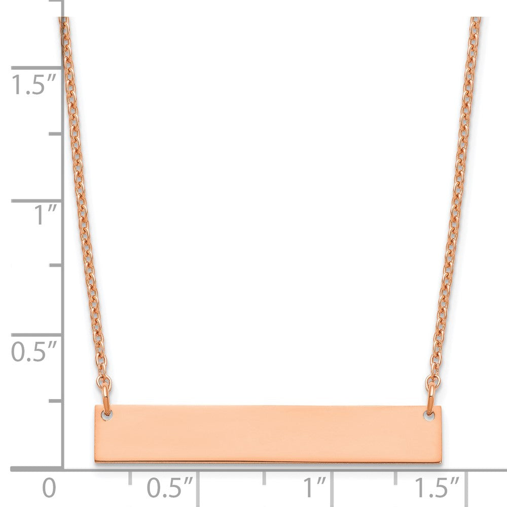 Sterling Silver/Rose-gold Medium Blank Bar Necklace