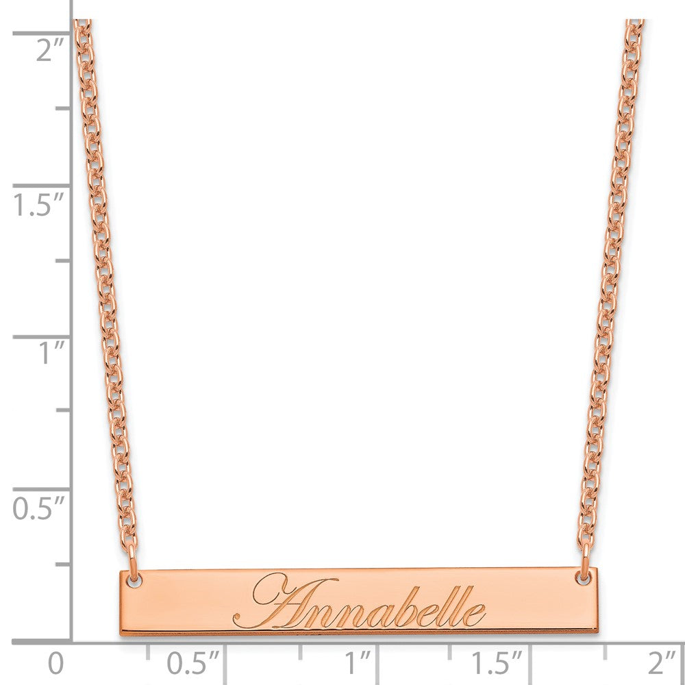 SS/Rose-plated Medium EDWAEDIAN SCRIPT Bar Necklace