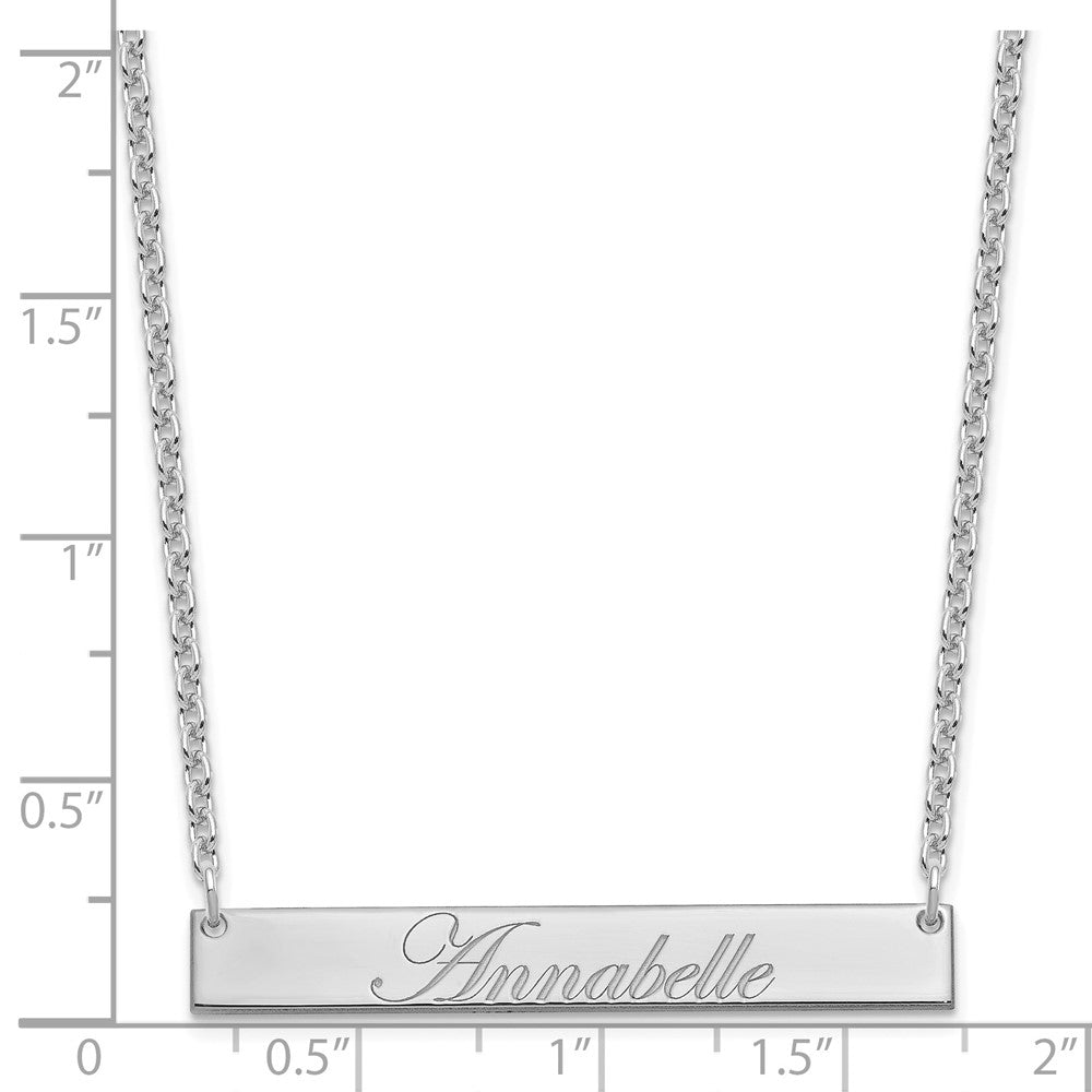 SS/Rhodium-plated Medium EDWARDIAN SCRIPT Brar Necklace
