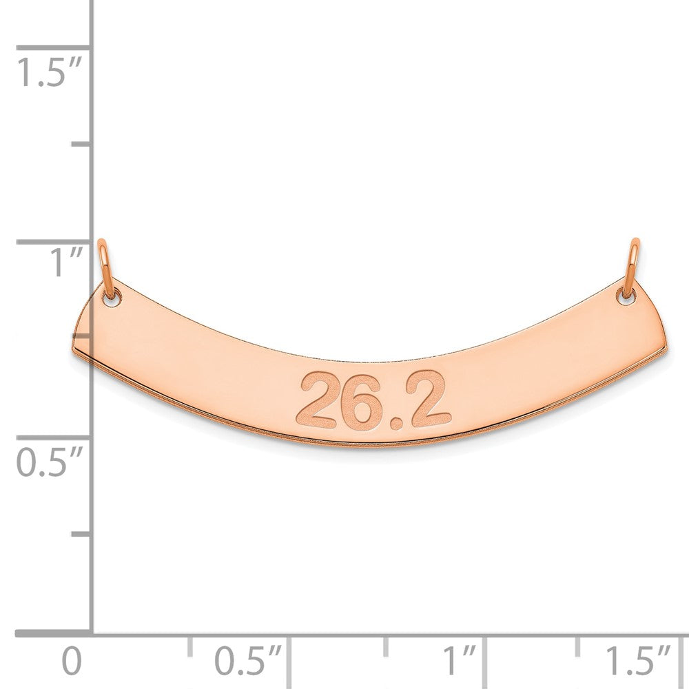 SS/Rose-plated Medium ARIAL ROUNDED Curved Bar Necklace