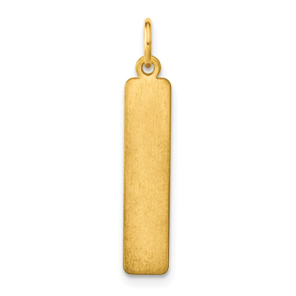 14k Yellow Gold Medium Blank Bar Charm