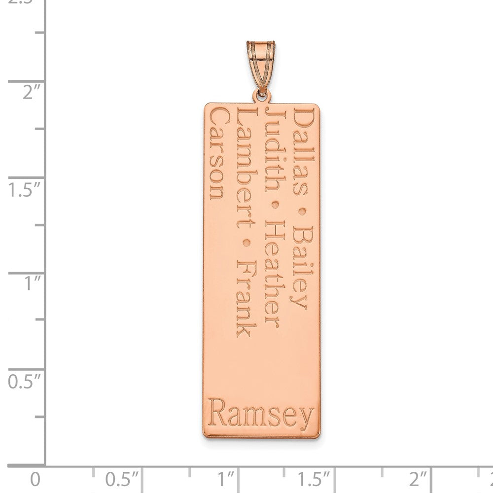 10k Rose Gold 7 Name Family Pendant