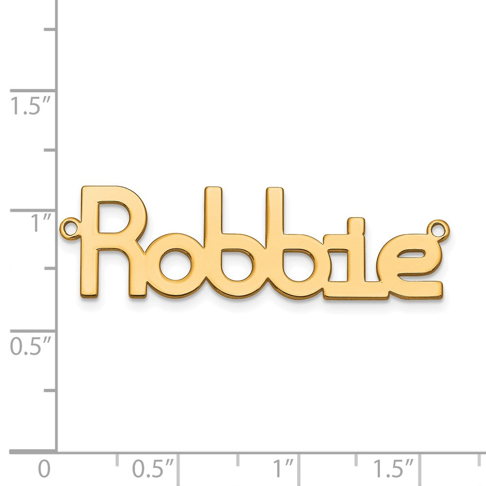Sterling Silver/Gold-plated Polished Name Plate