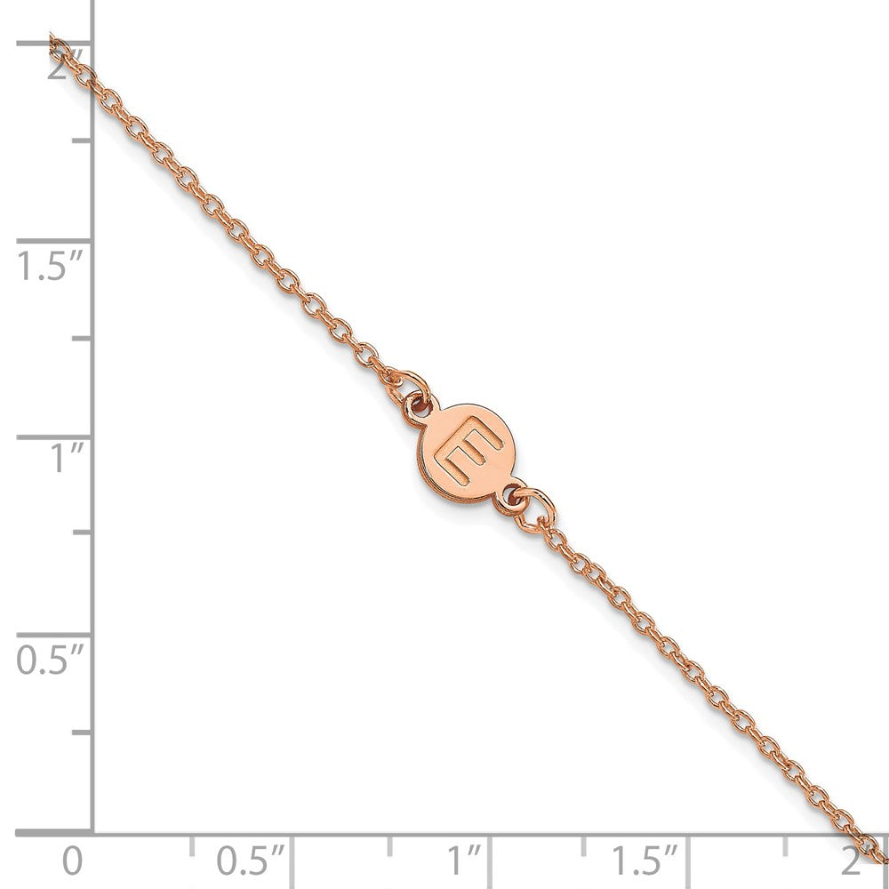 14k Rose Gold 1 Letter Bubble Bracelet
