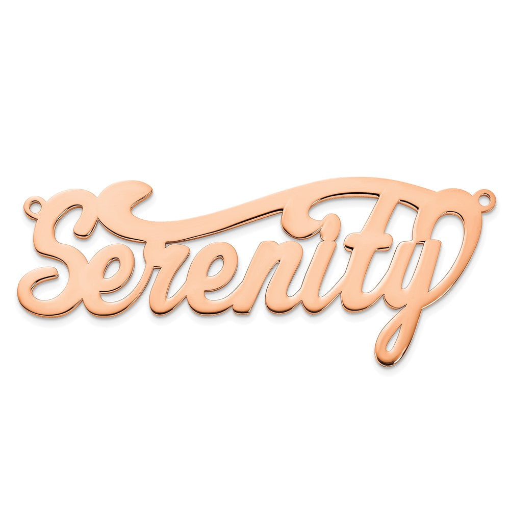 Sterling Silver/Rose-plated Polished Name Plate