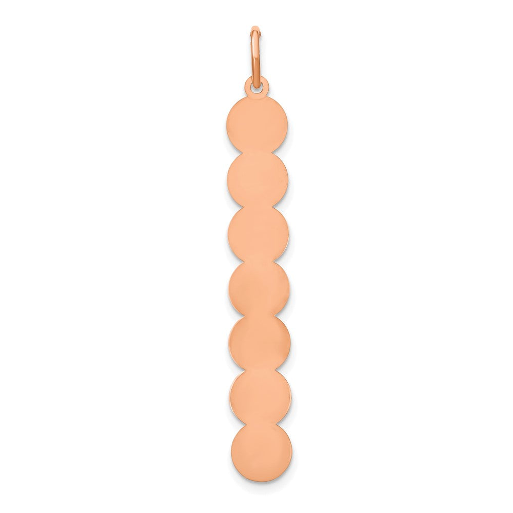 10k Rose Gold Rose Gold 7 Letter Bubble Pendant