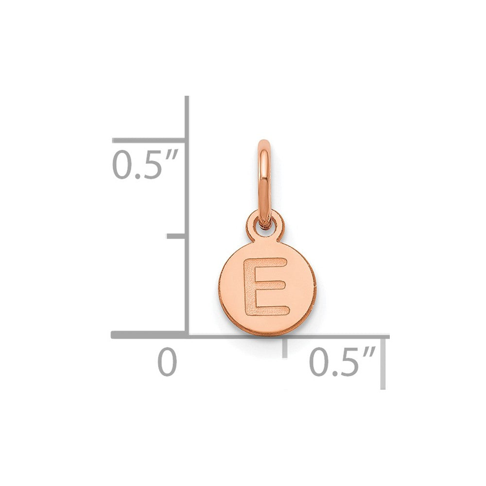 14k Rose Gold 1 Letter Bubble Pendant