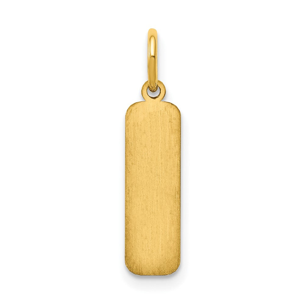 14k Yellow Gold Small Blank Bar Charm