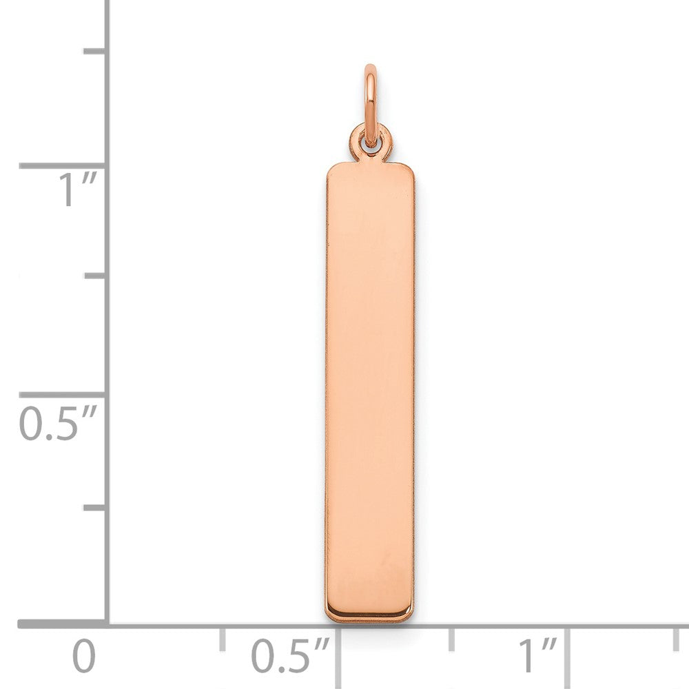 14k Rose Gold Large Blank Bar Charm