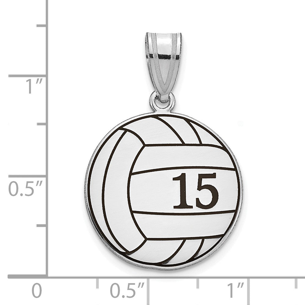 10KW Personalized Volleyball with Enameled Pendant
