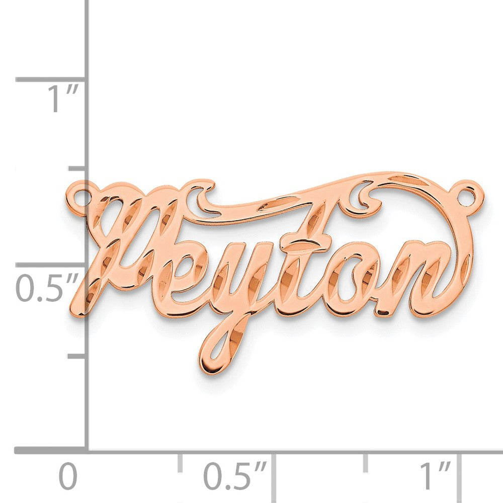 14k Rose Gold Diamond-cut Name Plate