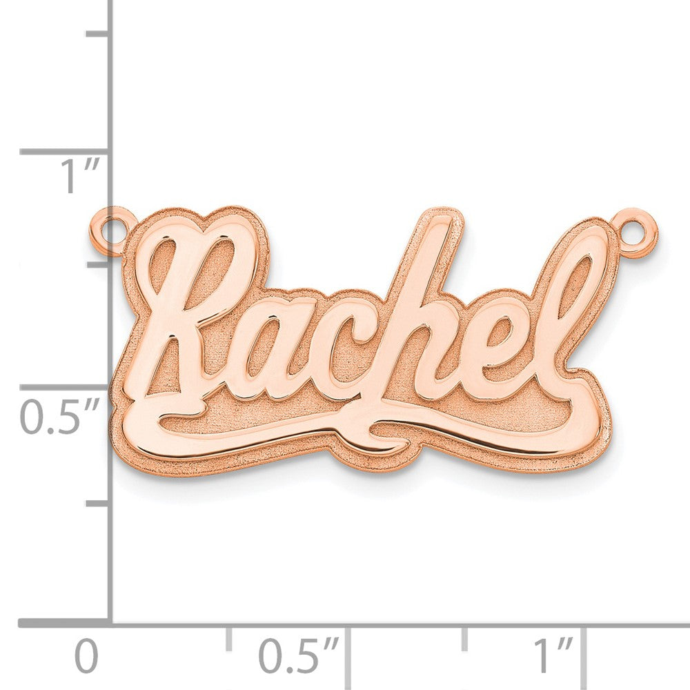 14K Rose Gold 3D Polished Name Plate