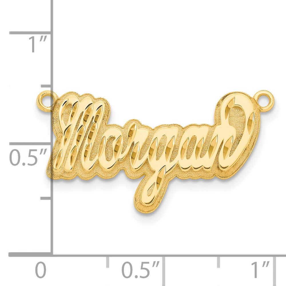 Sterling Silver/Gold-plated 3D Diamond-cut Name Plate