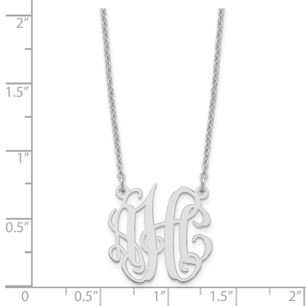 Sterling Silver/Rhodium-plated Small Monogram Necklace