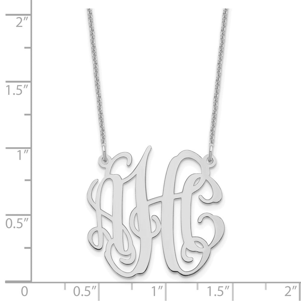 Sterling Silver/Rhodium-plated Small Monogram Necklace