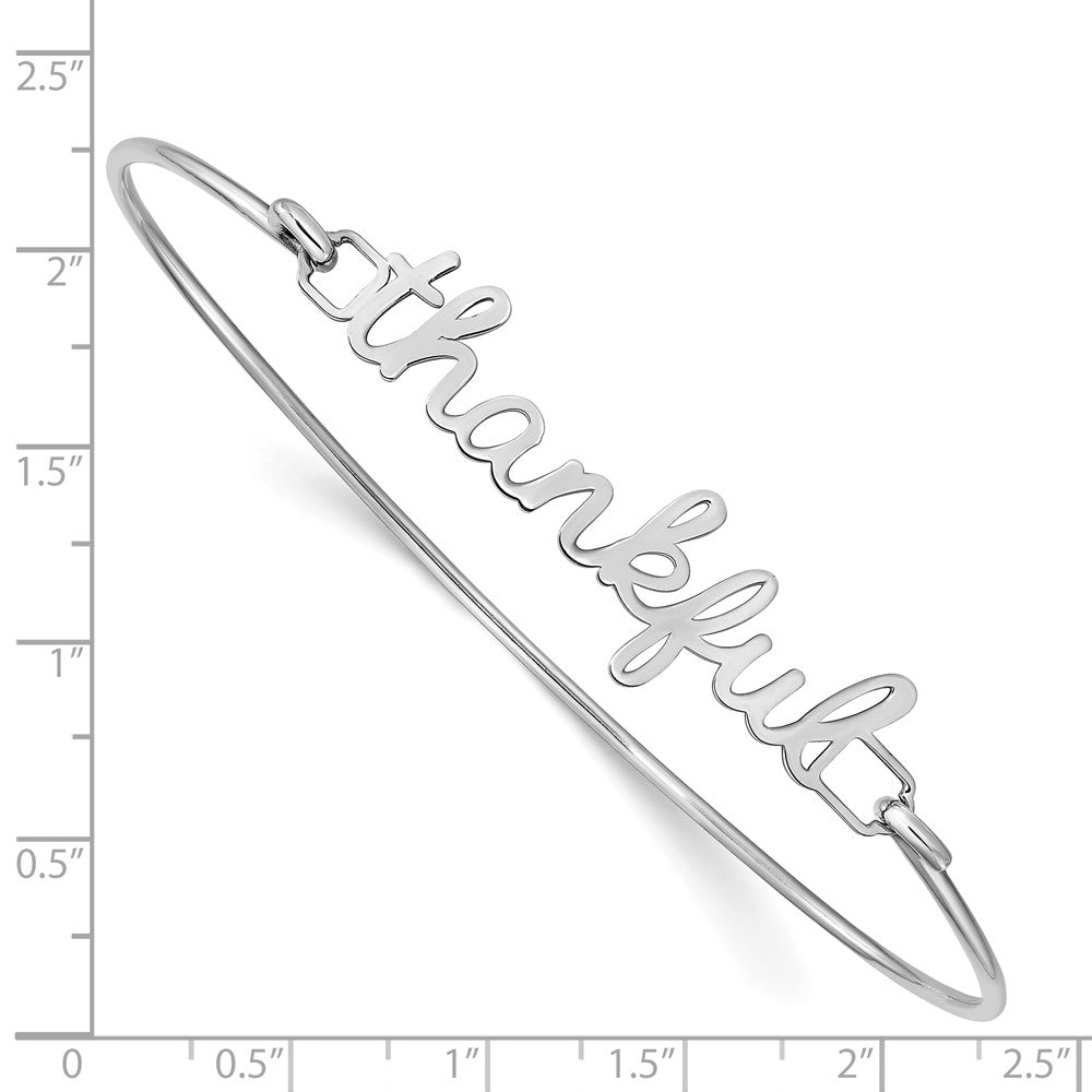 10k White Gold Name Plate on Sterling Silver Bangle