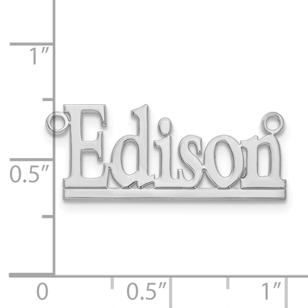 10k White Gold Underlined Name Plate