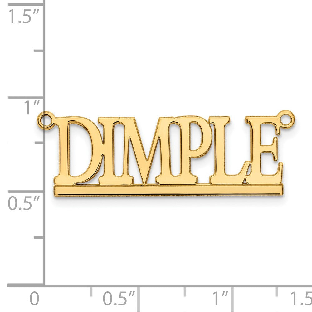 14k Yellow Gold Underlined Name Plate