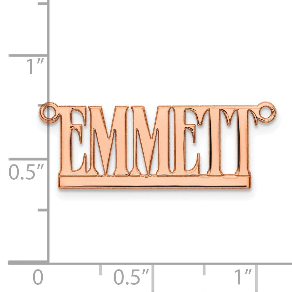 14k Rose Gold Underlined Name Plate