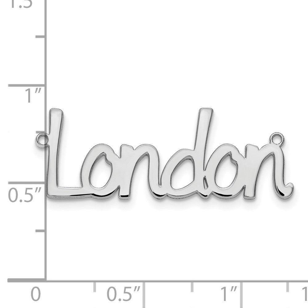 10k White Gold Polished Name Plate