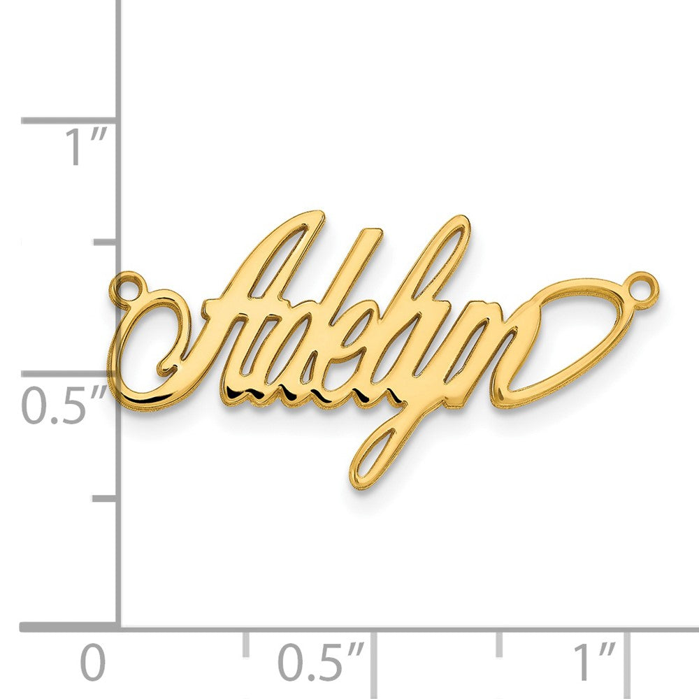 14k Yellow Gold Polished Surrey Font Name plate