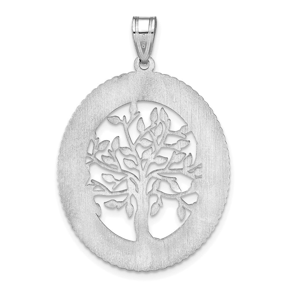 14KW Oval Family Tree Pendant