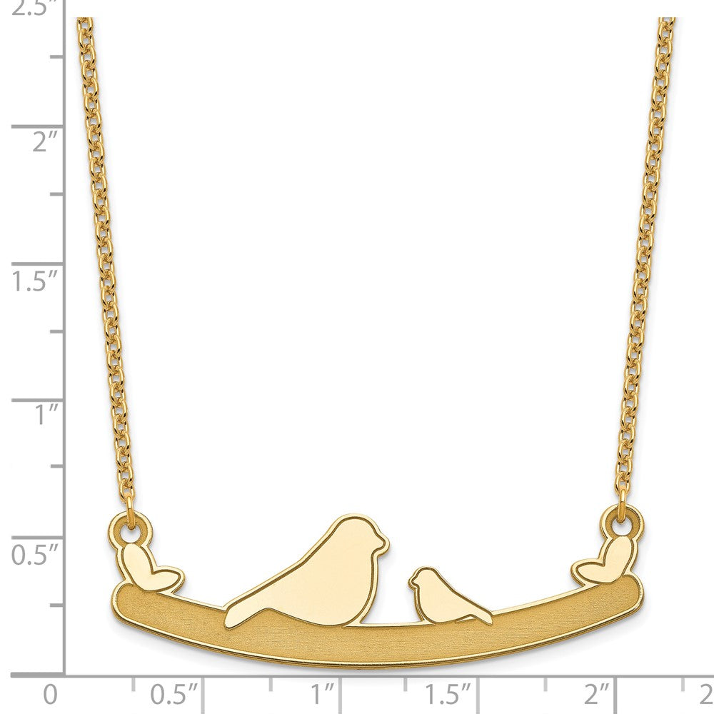 14k Rose Gold Mom and Bird Necklace