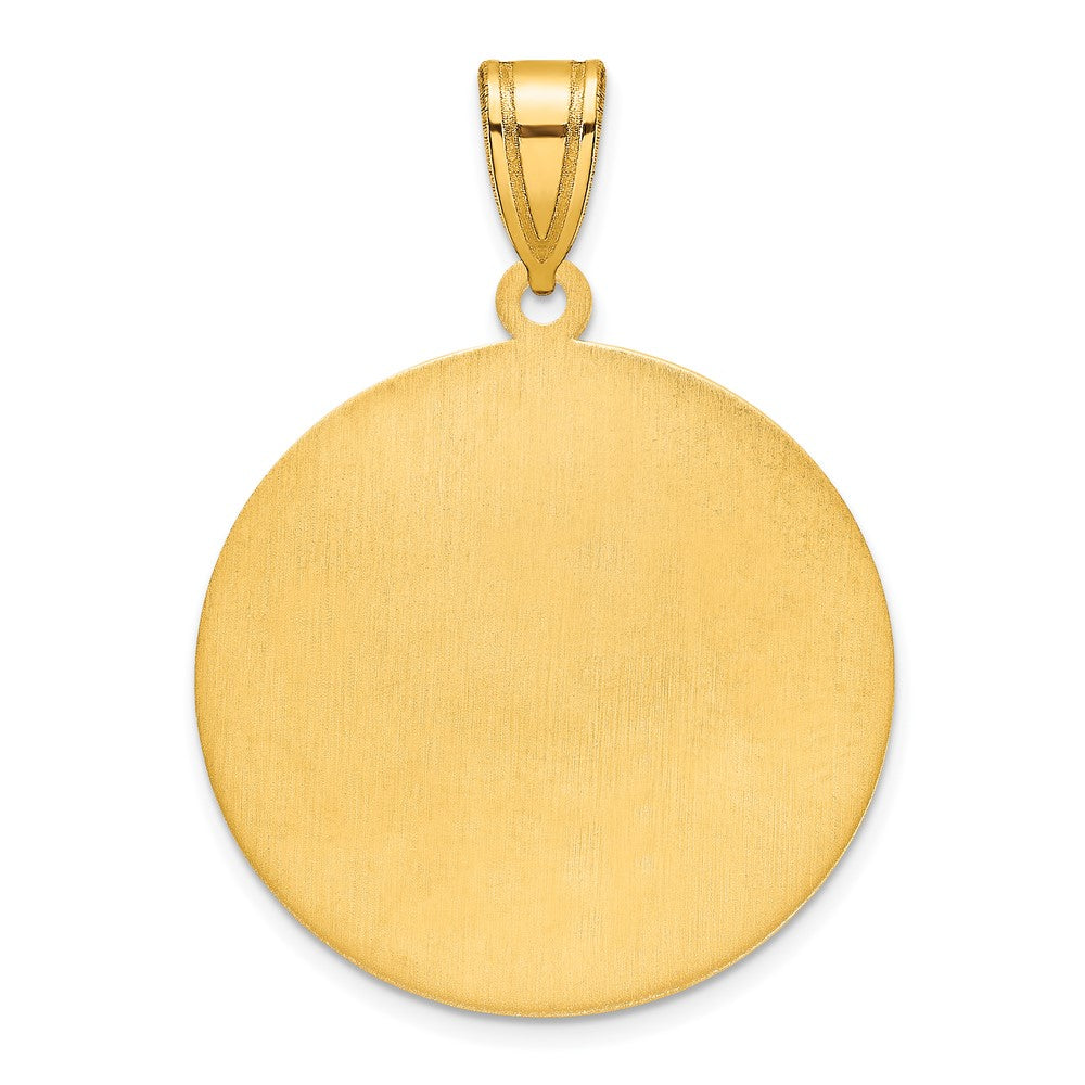 10k Yellow Gold Brushed I LOVE YOU TO THEMOON Pendant