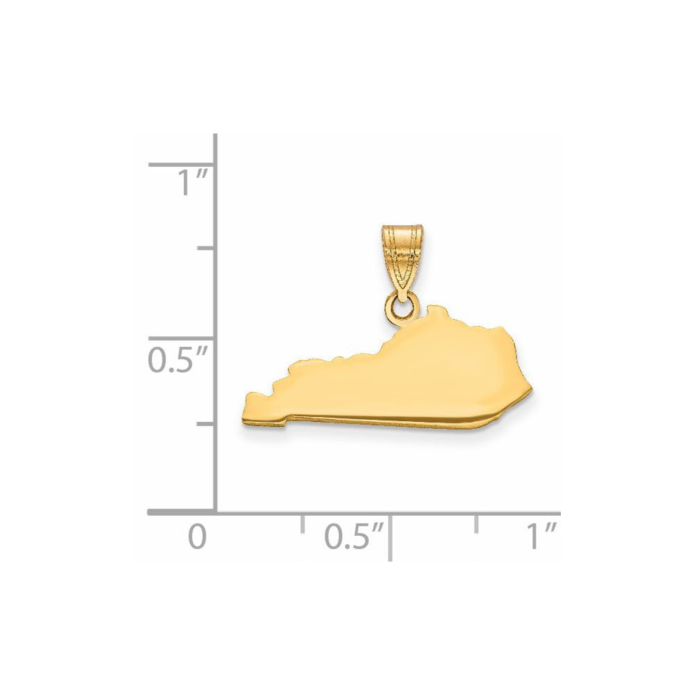 14KY Kentucky State Pendant