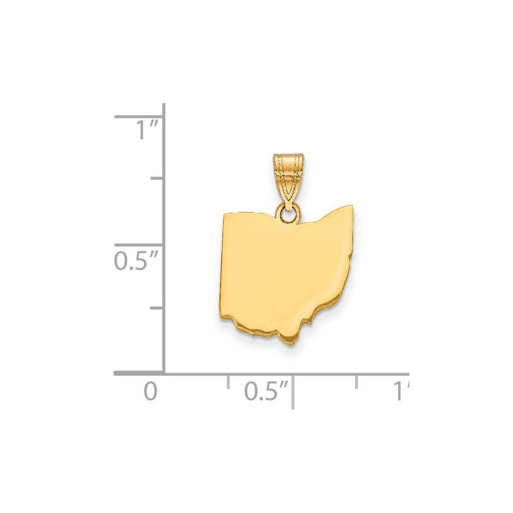 14KY Ohio State Pendant