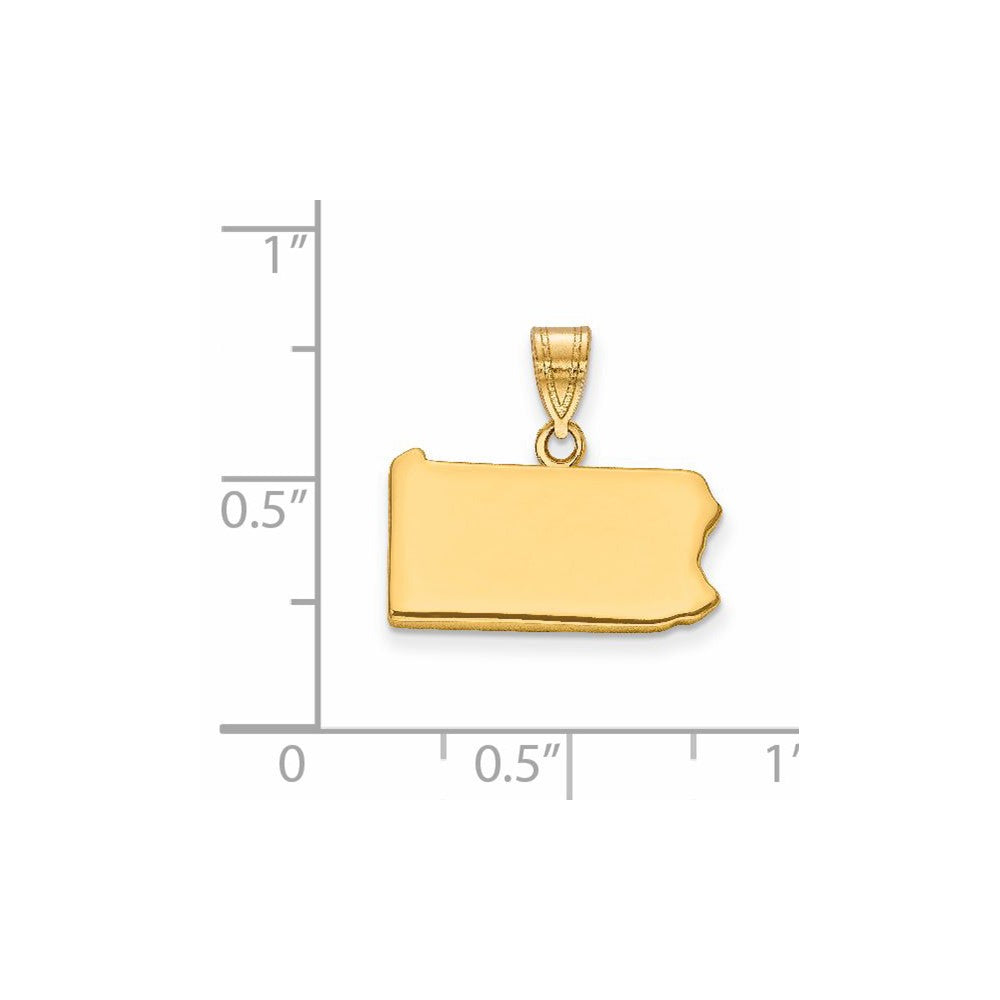 14KY Pennsylvania State Pendant